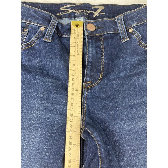Seven 7 Bermuda Womens Medium‎ Wash Jean Shorts size 6 - Picture 8 of 16